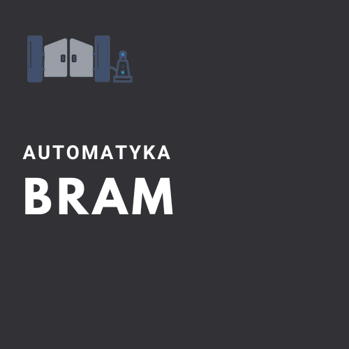 Automatyka bram – grafika firmy K2 Instal z ikoną bramy i napędu automatycznego